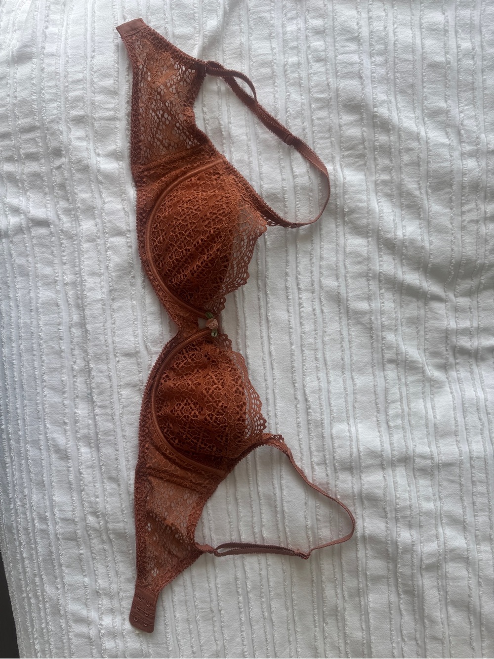 FREE PEOPLE intimately bra Women’s Lace Underwire Bra - Burnt Orange 34D NWOT